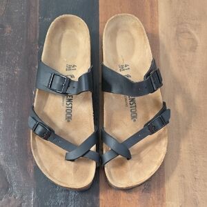 Birkenstock Black Cross-Strap Sandals
